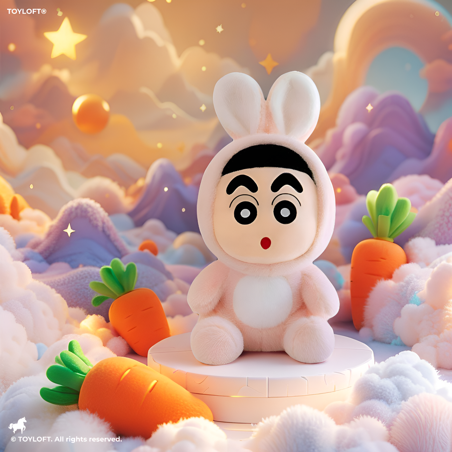 Cute Shinchan Rabbit Soft Toy – Ultra-Soft & High-Quality Stuffed Toy for Kids 8 inch - MS14476.