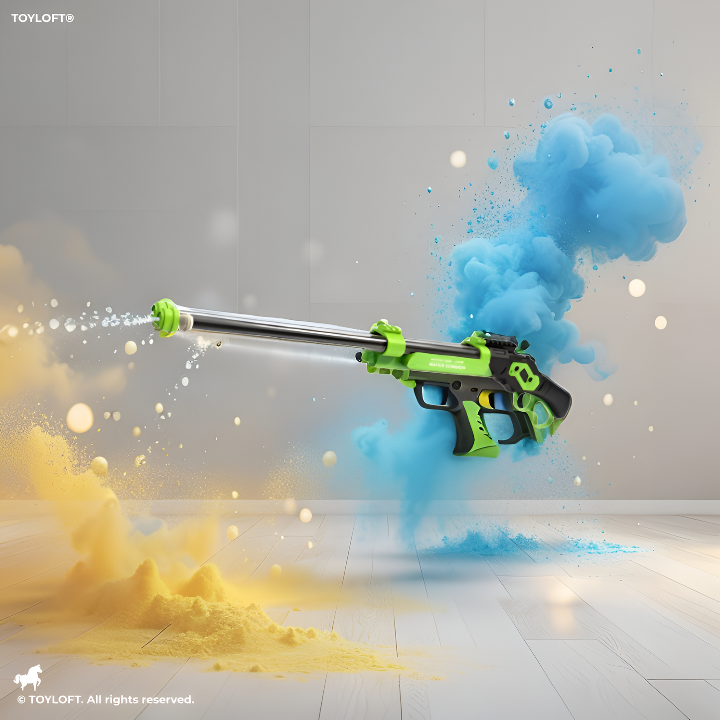 SplashStorm – Double Nozzle Water Gun Pichkari and Long-Range Sprayer Green LMI14365.