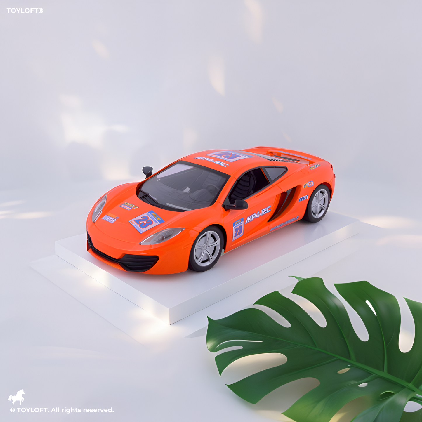 SpeedRex RC –  Remote Control Supercar, High-Speed Electric Race Car with Decals, Battery-Operated Toy for Kids Orange LMI8885.