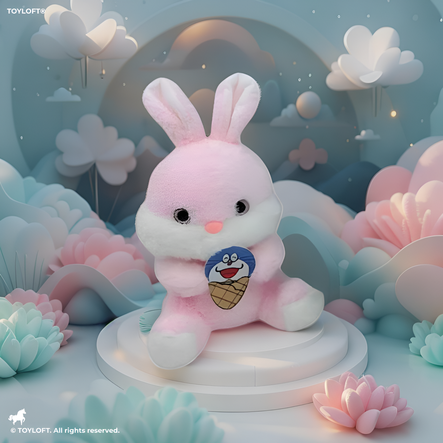Pink - Adorable Long-Eared Bunny Plush – Soft & Cuddly Toy for Kids & Bunny Lovers 8 inch - MS14490.