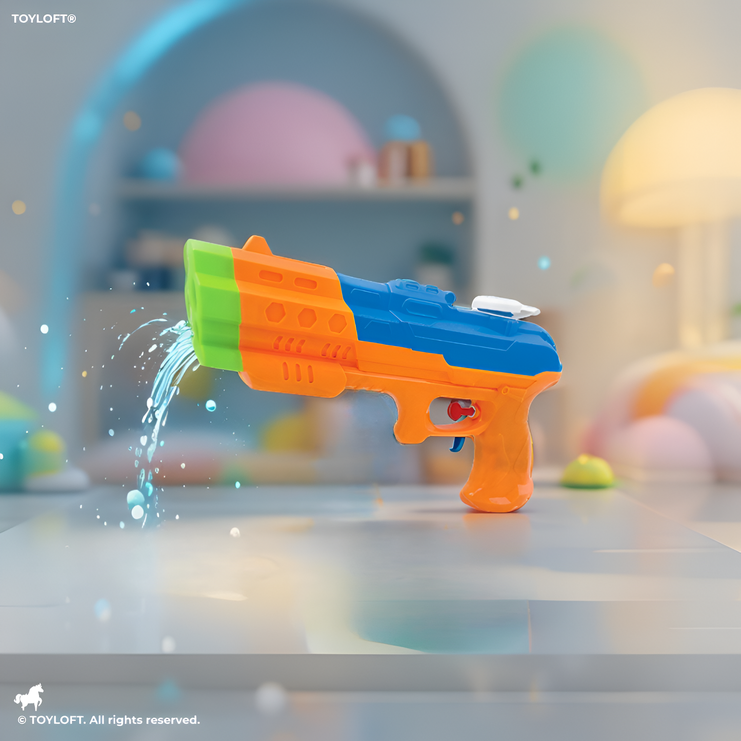 SplashForce – Big Tank Water Gun Toy Pichkari for Kids & Adults | Powerful Water Shooter for Holi Orange LMI11953.