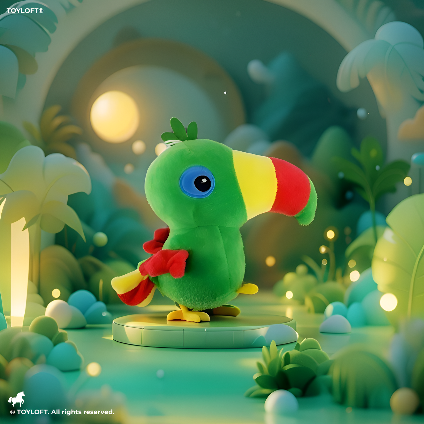 Green - Toucan Bird Plush Toy – Stuffed Animal, Cuddly - Ultra-Soft Toy for Kids & Adults 7 inch - MS14579.