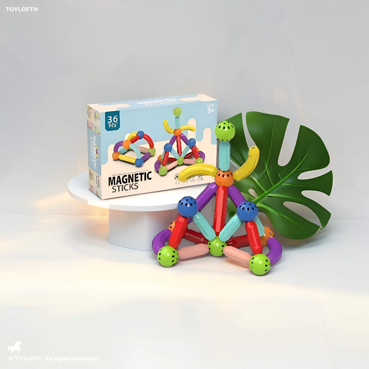 Magnetic Sticks Balls Sets 3D Construction Building Blocks Toys 36 Pcs (NX.L-J-15)