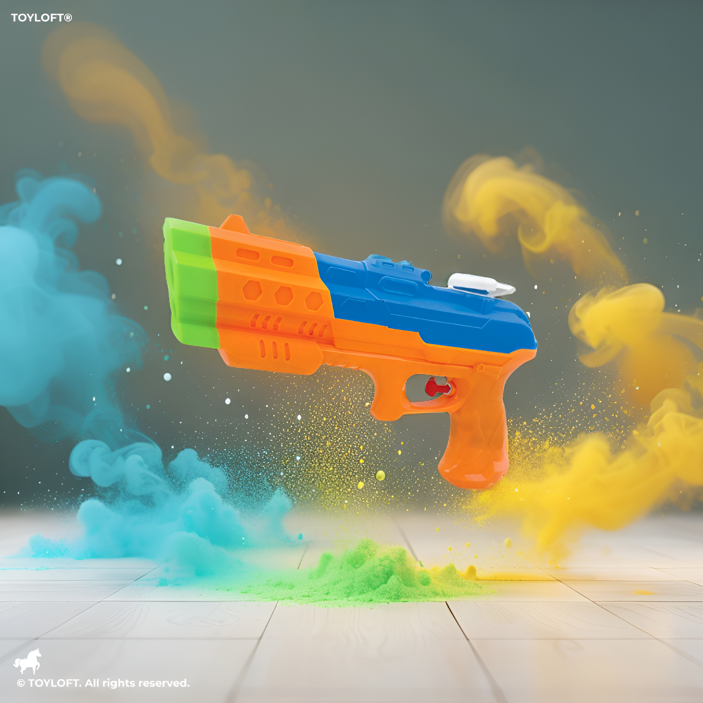 WaterStrike - 280ml Water Gun Toy Pichkari for Kids & Adults | High-Pressure Water Sprayer | Summer & Holi Outdoor Toy Orange LMI14371.