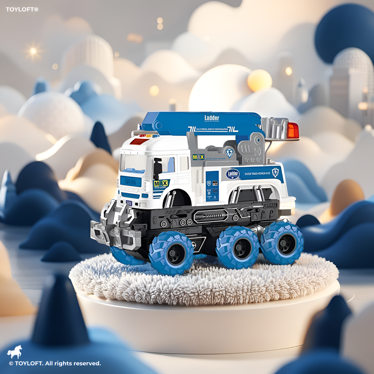 Electric Safety Truck Toy for Kids - Blue NX11191