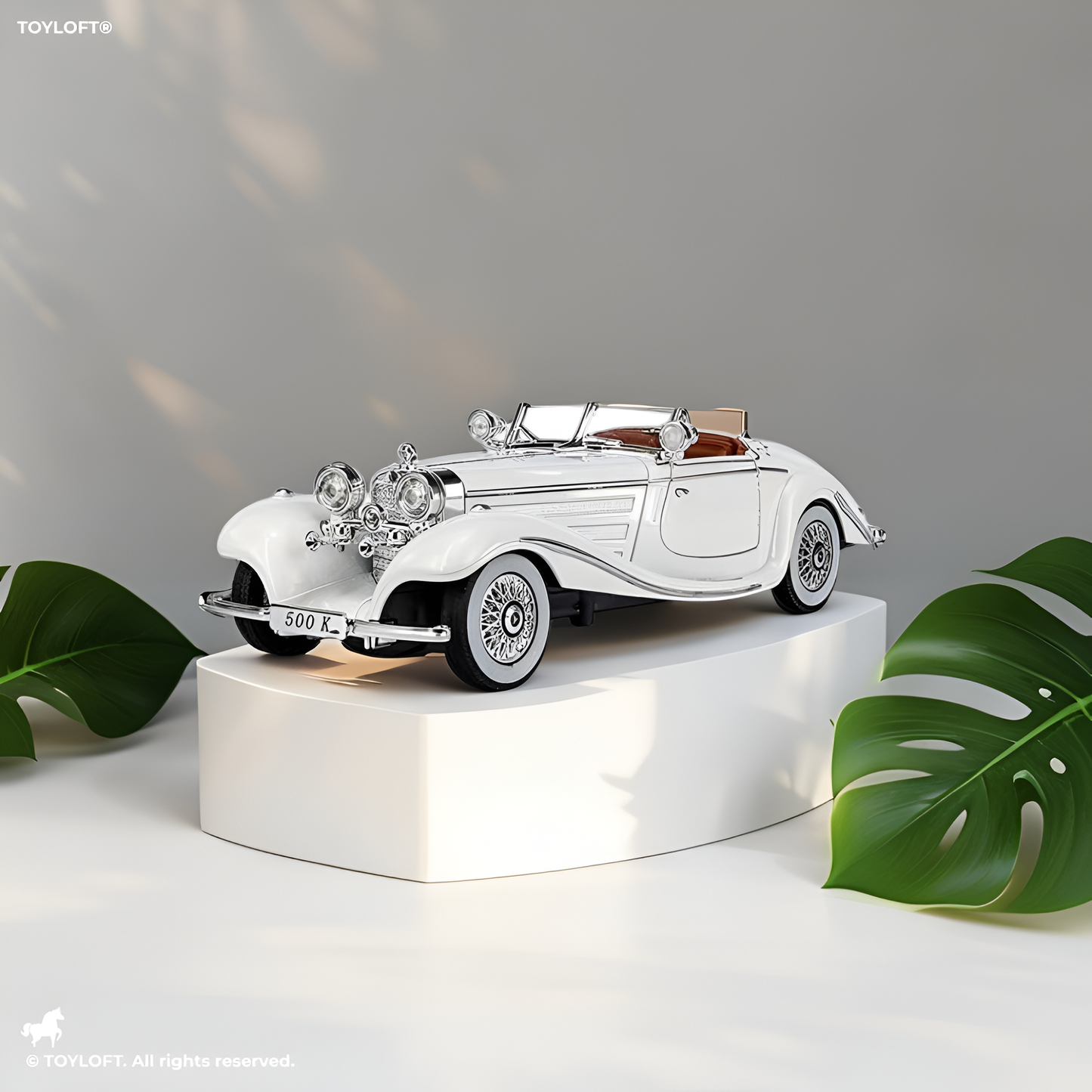 Mercedes Benz 500K Model 1:24 Scale Diecast Car - Metal Collectible - Free Car Inside - TV-N-24