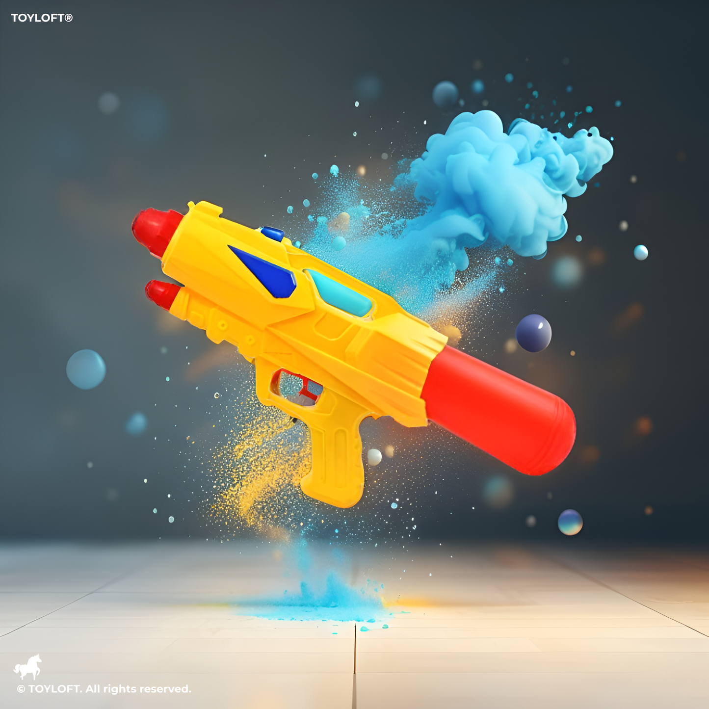 ColorStorm 40 – Classic Smooth Water Blaster for Holi Celebrations - High-Pressure Long-Range Toy for Kids and Adults - Yellow.
