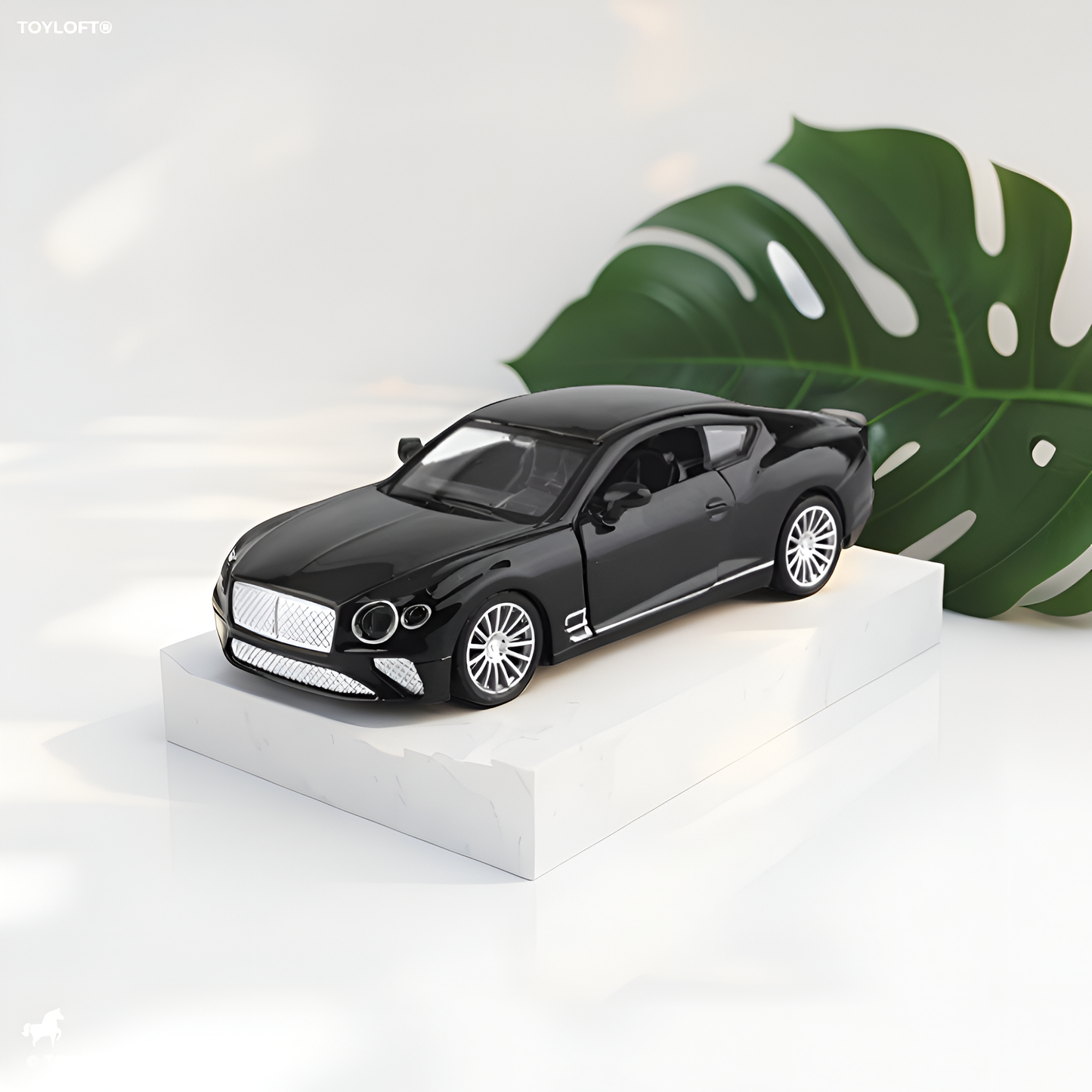 Bentley Continental GT Diecast Model Car 1:36 Scale Luxury Collector's Black Toy.