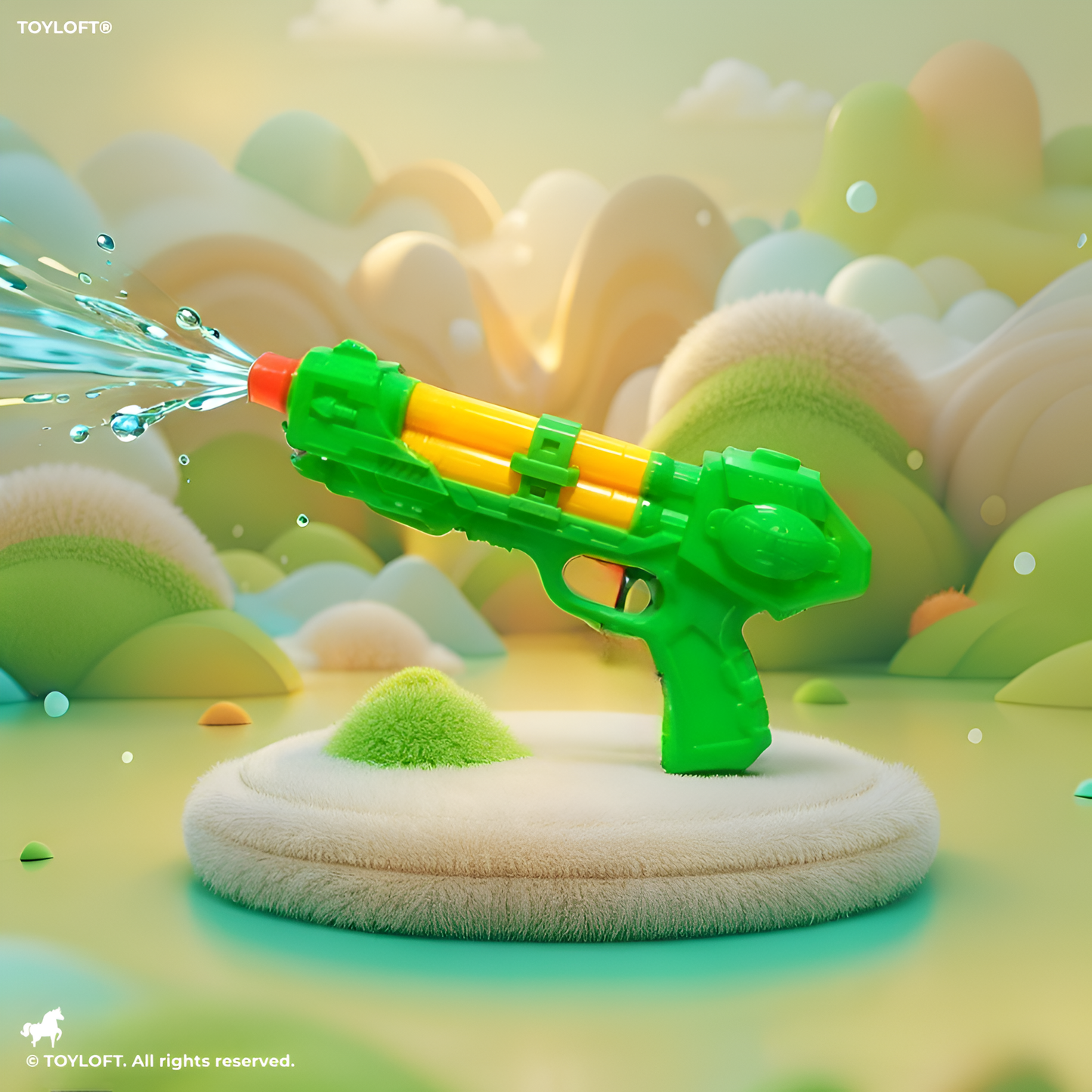 CompactForce – Mini Water Spray Pistol | Long Range Portable Holi Water Blaster Toy Green LMI14383.