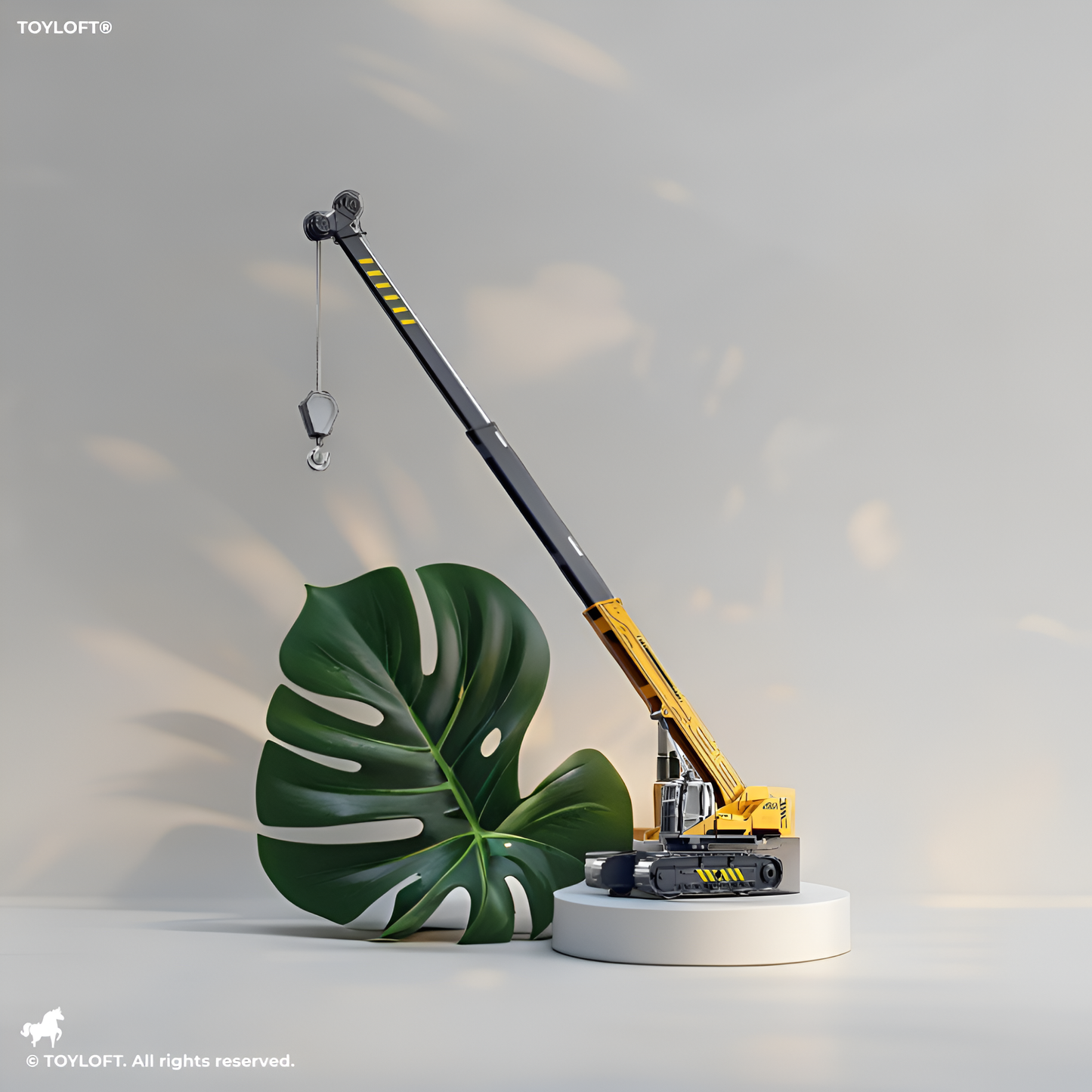 Hydraulic Crawler Crane Toy for Kids | 21.45-Inch Extendable Boom, Construction Vehicle NX15465.