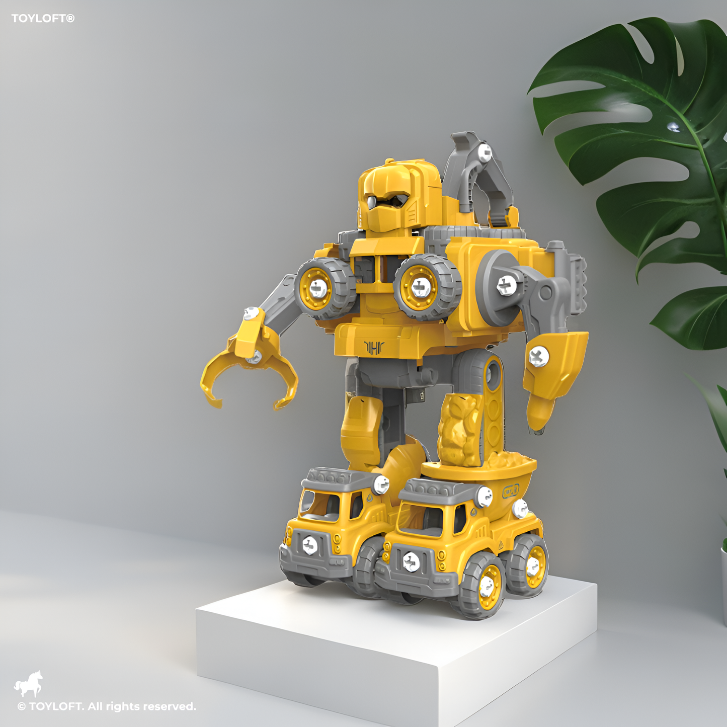 5-in-1 Take Apart Construction Robot Toy Set – DIY STEM Building Toys with Remote Control for Kids NX15614.