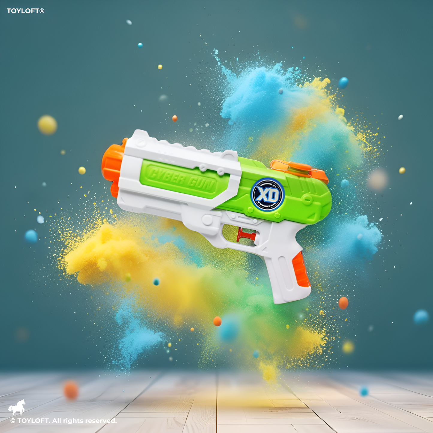 CyberWave – High-Pressure Cyber Water Gun | Strong Outdoor Pichkari for Holi & Summer Play Green LMI12034.
