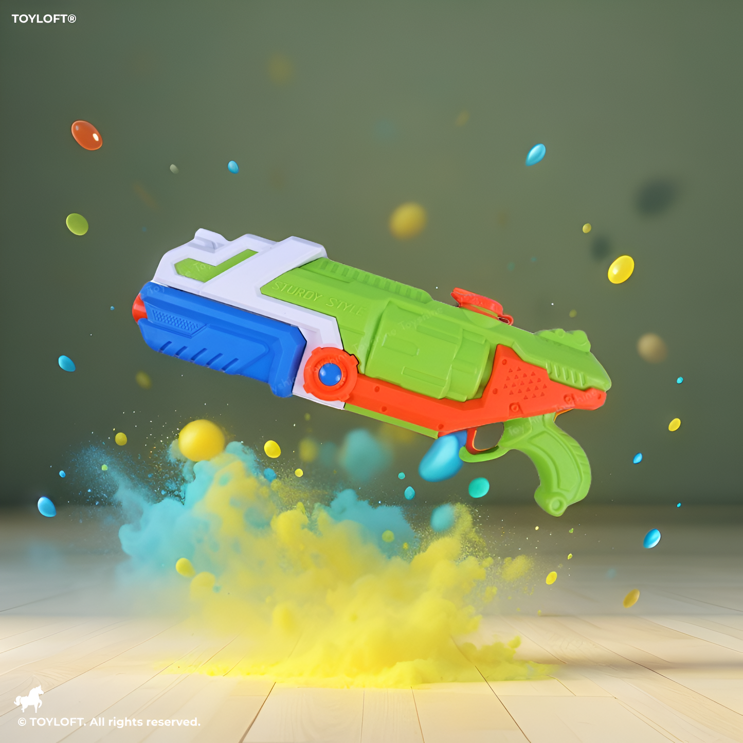 SplashFun – Water Gun Pichkari Toy | Colorful Holi Water Blaster for Children White LMI12026.