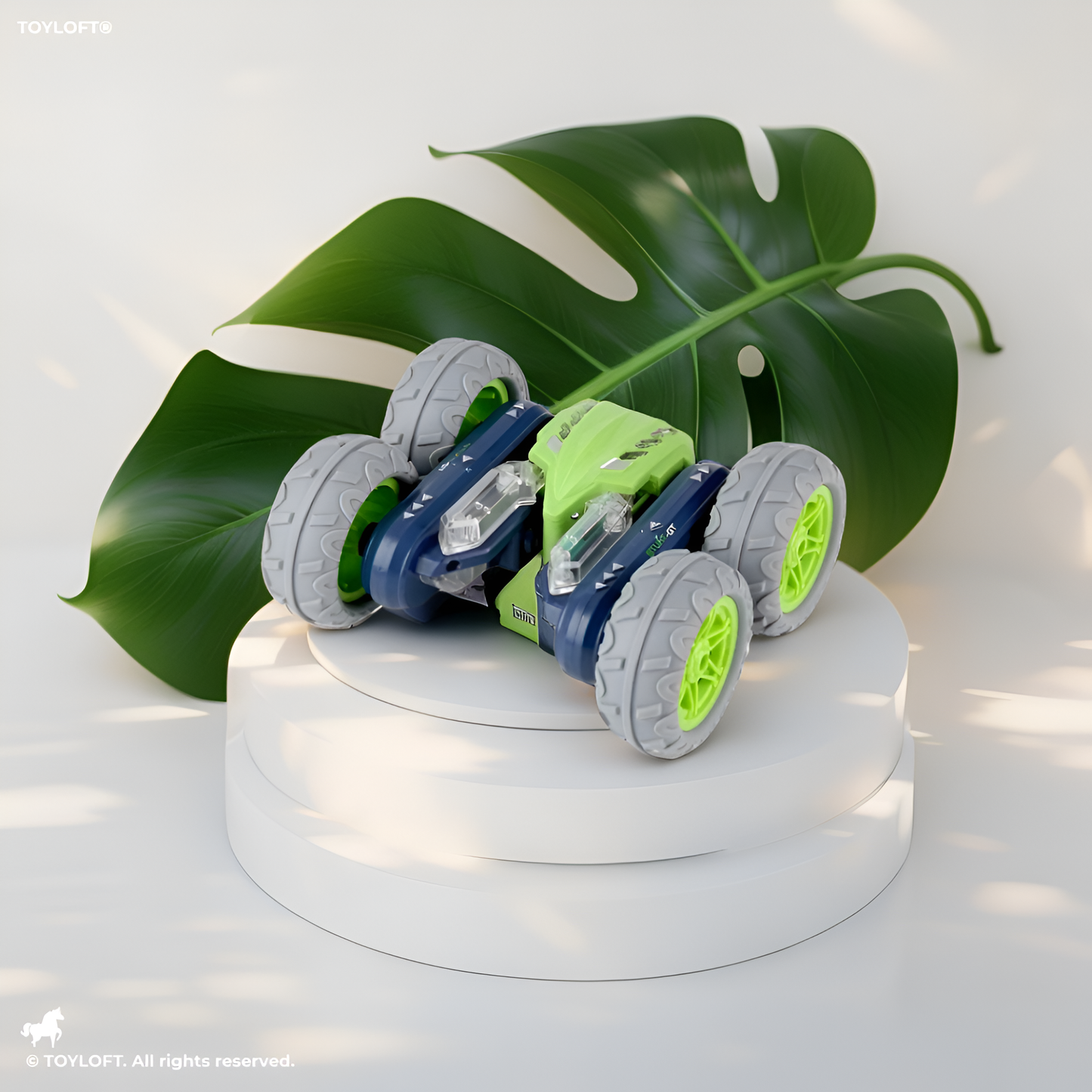 Fancy Stunt Performance Car – 360° Rotating Remote Control Drift & Twist Stunt Car - Green LMI10886.