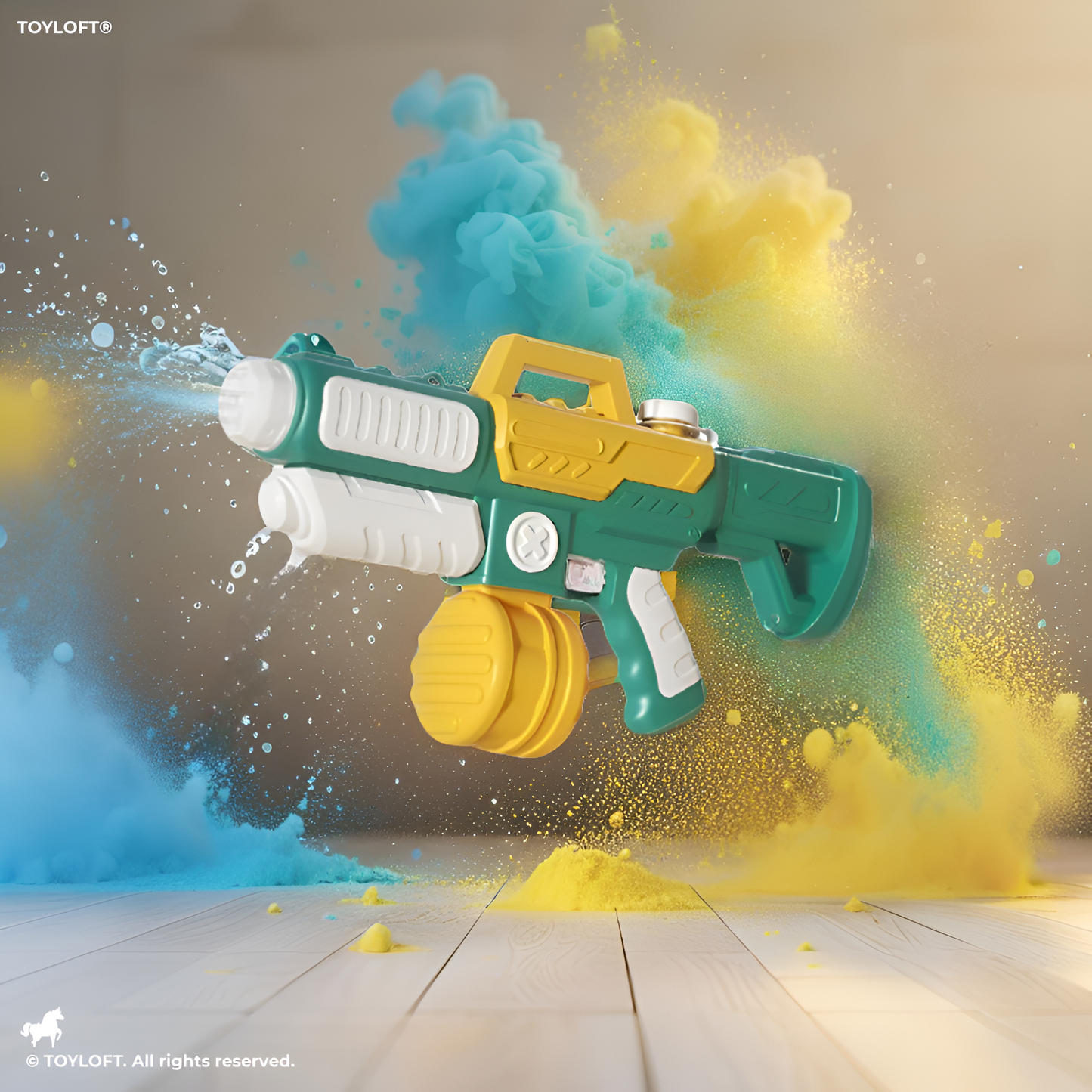 HydroTank – 1200ml High-Capacity Backpack Water Blaster | Adjustable Straps Summer Outdoor Pichkari Toy Green LMI11797.