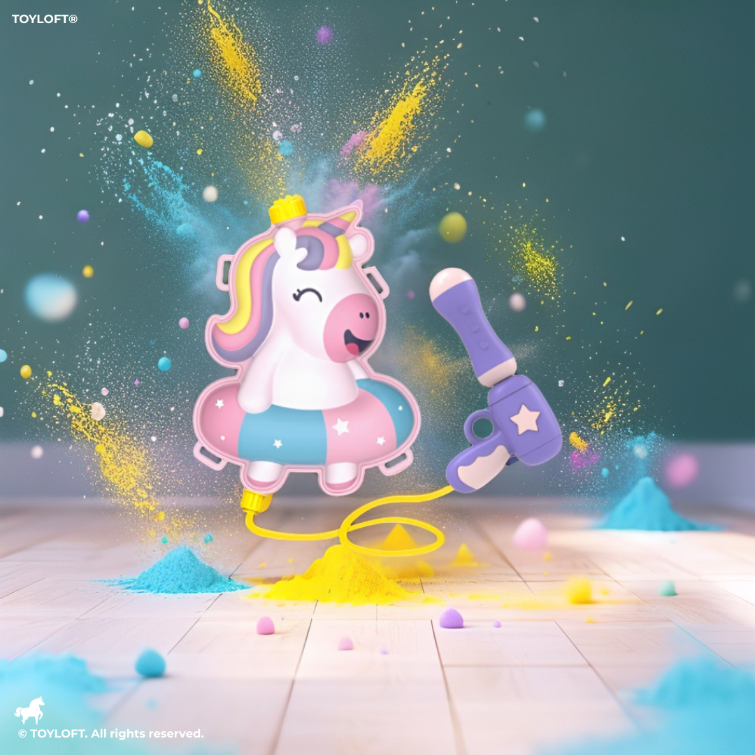 UniBlaze – Unicorn Backpack Water Gun Pichkari | Large Tank Water Blaster for Kids’ Outdoor Play LMI14397.