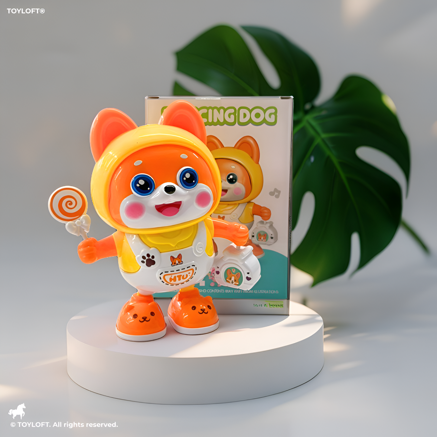 HTU Electronic Dancing Dog Toy – Cute Shiba Inu Walking & Musical Robot Puppy for Toddlers & Preschoolers LMI14040.