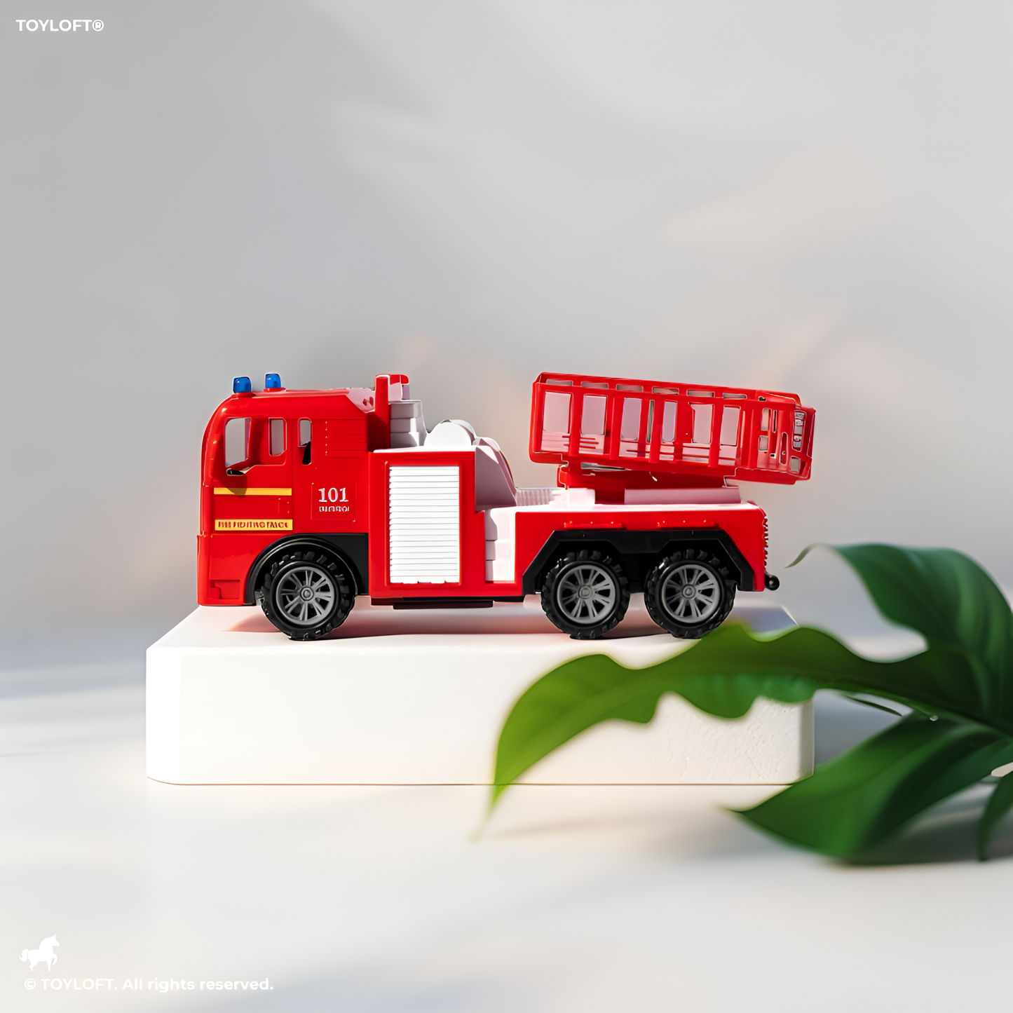 Fire Engine Toy Truck with Extendable Scissor Lift | 101 Rescue Vehicle Toy LMI14076.