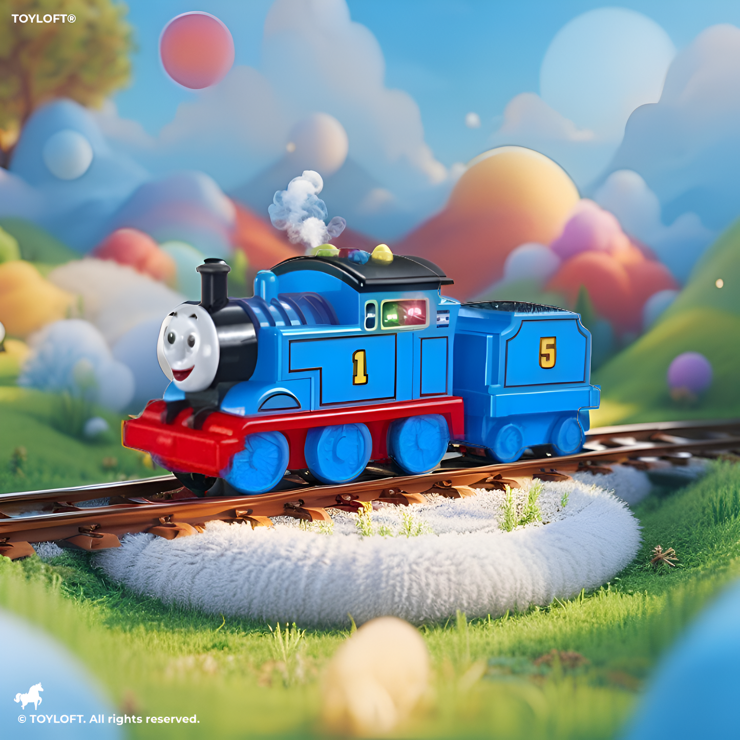 Thomas Steam Engine Toy – Pull Back Train with Sound and Music for Kids NX14920.