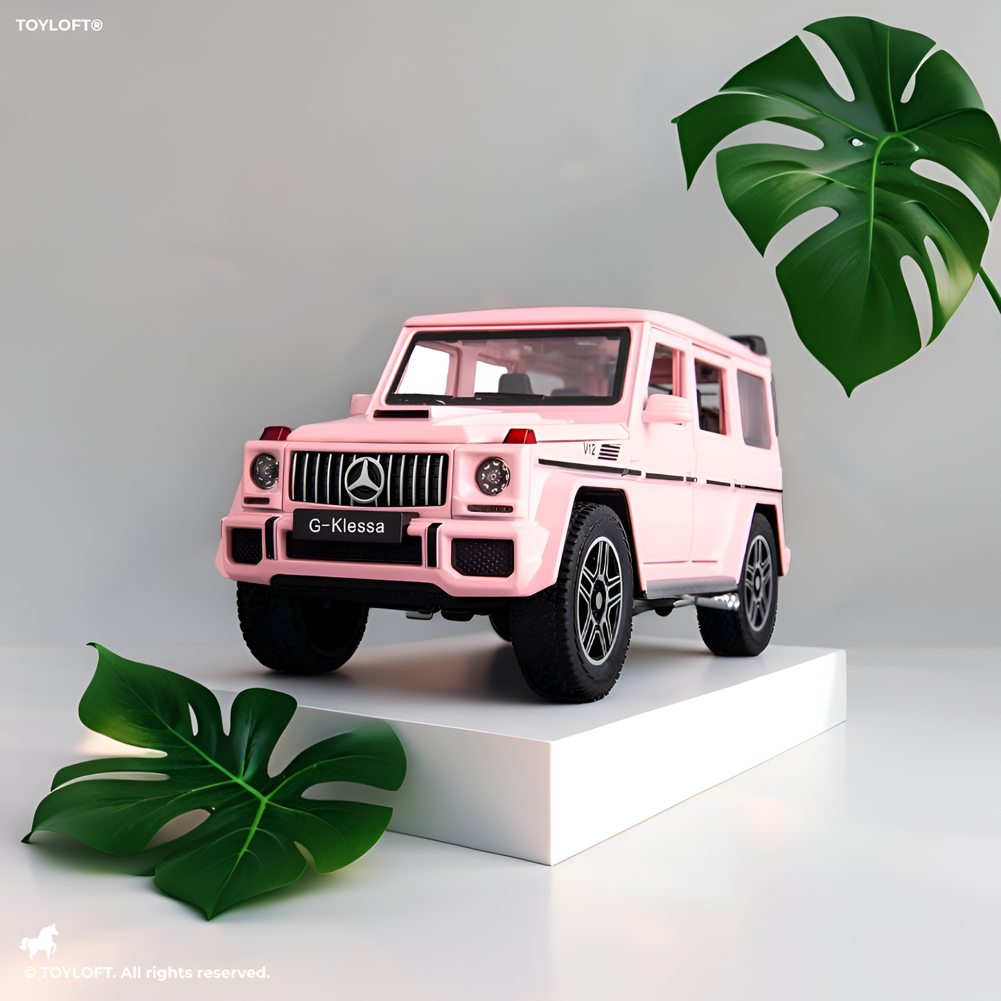 Mercedes Benz G63 Model Diecast Car Scale 1:24 - Pink - Acrylic Transparent Box.