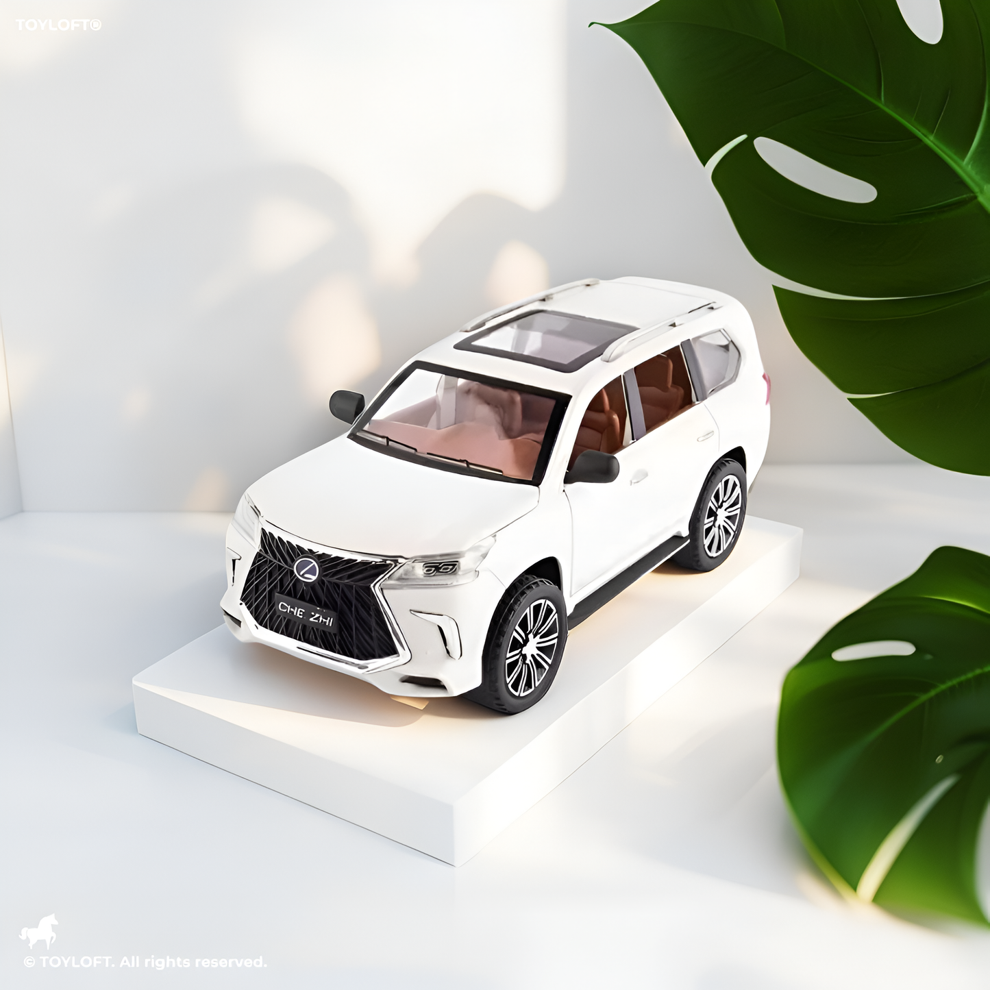 White - Lexus LX 600 - Alloy Car Model | Pullback Diecast with Sound & Light | Perfect Gift for Kids & Car Enthusiasts - Scale - 1:18 - MD1786
