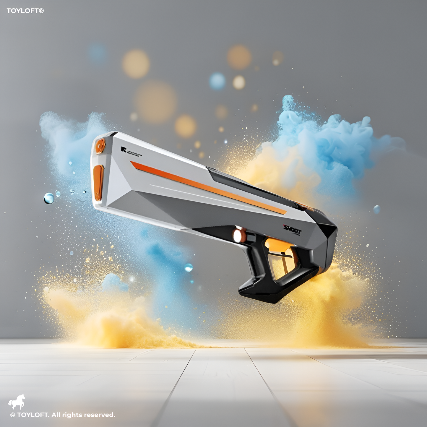 Pearl White - Cybergun NeonSoak - Electric Water Gun Pichkari – High-Power LED Glow Spray, Waterproof, Large Tank, 500mAh Battery – Best Holi Blaster for Kids & Adults LMI14369