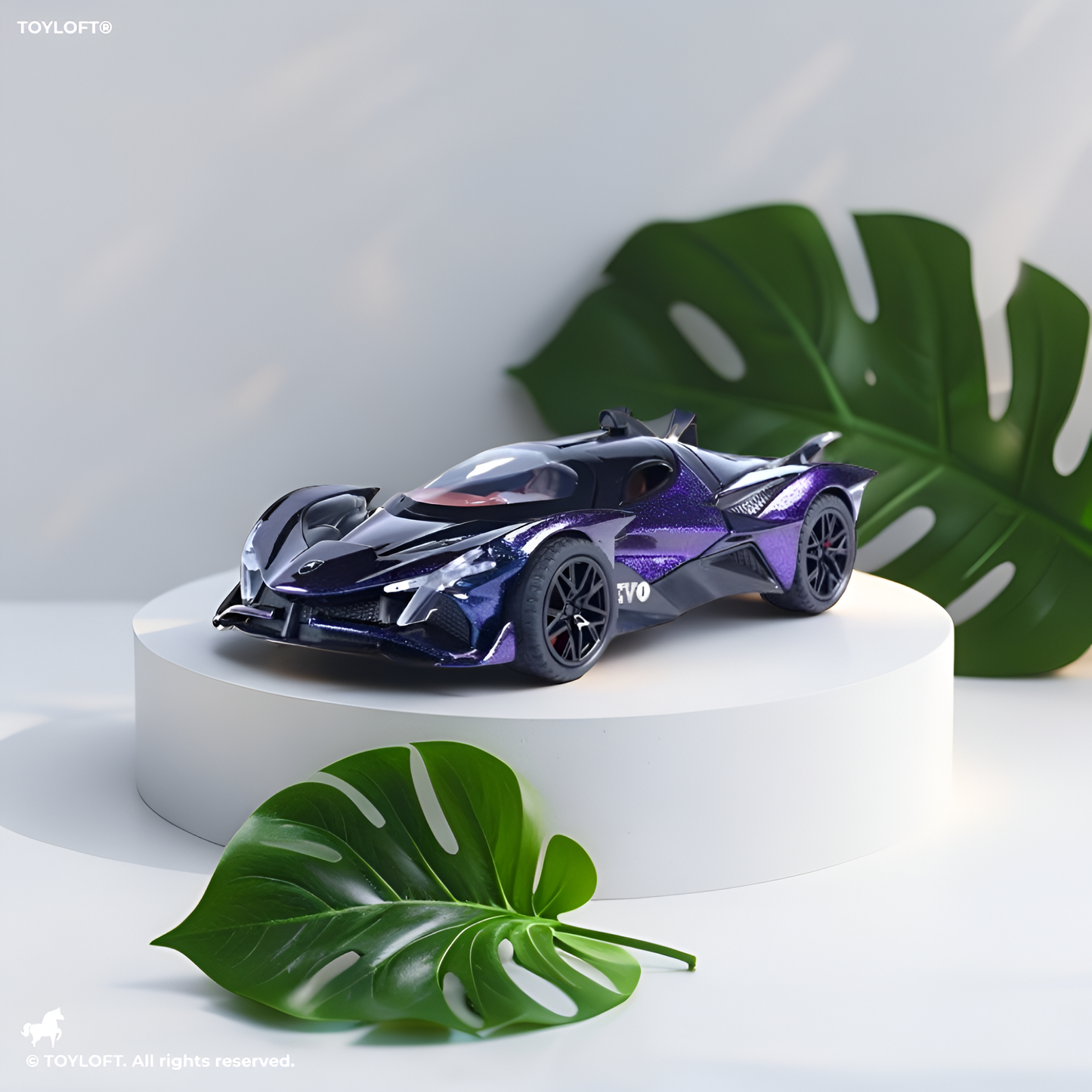 Purple - Apollo EVO - Pull Back Function with Realistic Sound & Bright LED Lights | Perfect Diecast Car for Kids & Collectors - Scale 1:24 LMI16445