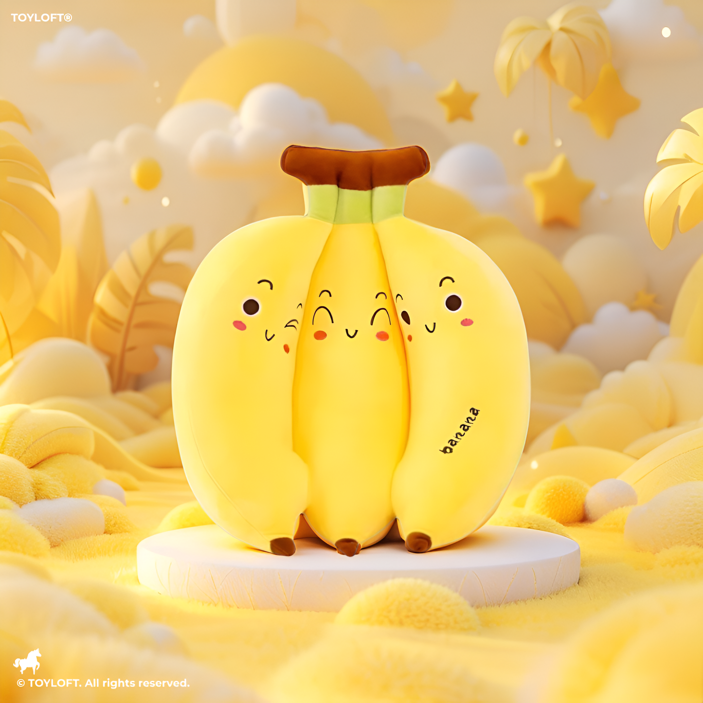 SoftNana Plush Cushion – Adorable Banana-Shaped Soft Cotton Pillow for Kids & Home Décor - ST14453