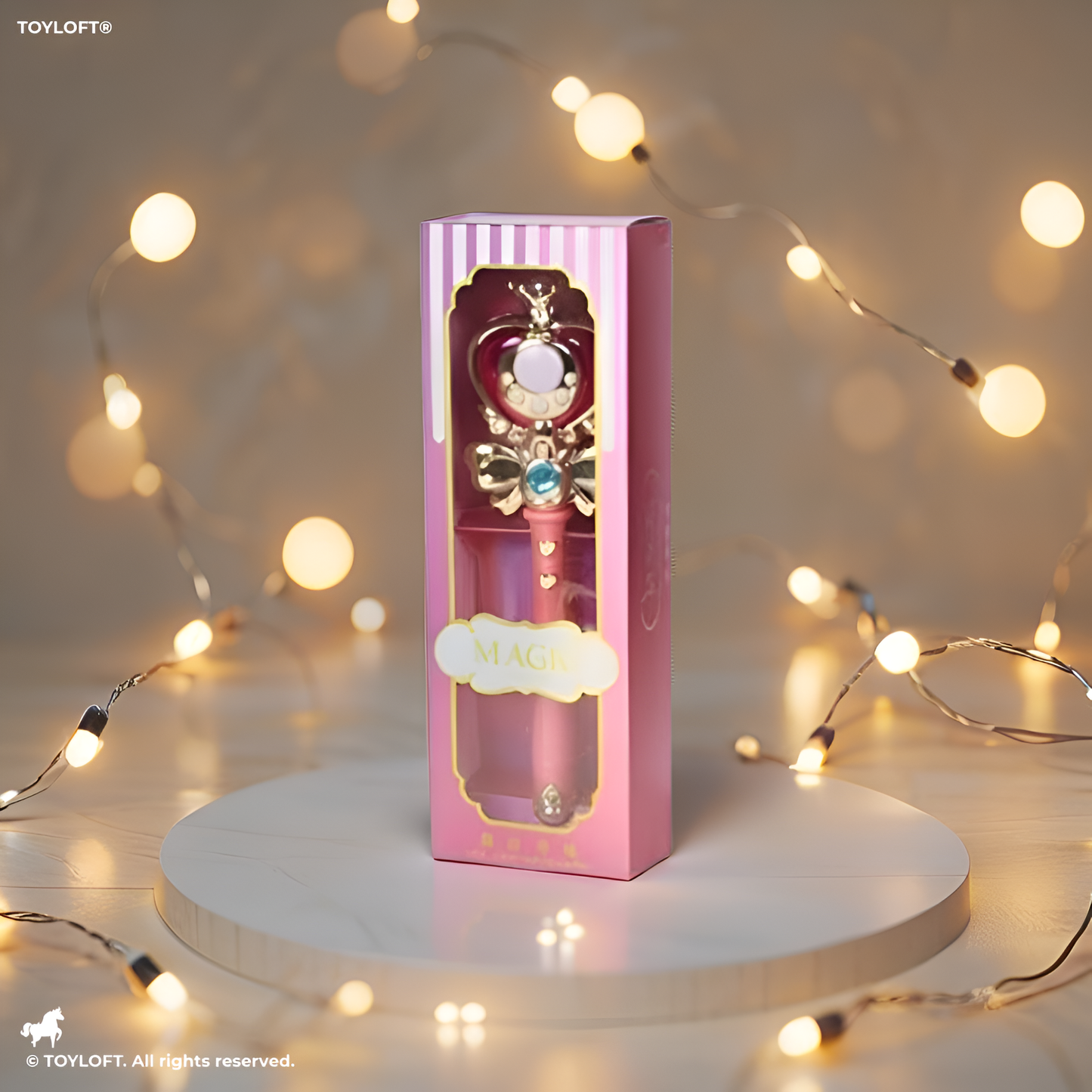 Fairy Flicker – Glowing Magic Wand for Princess Cosplay – Pink Fairy Stick for Girls - LMI12322.