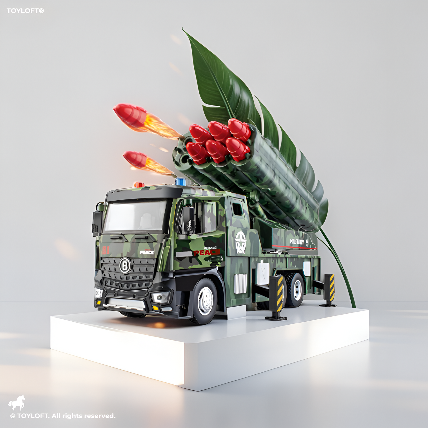 Military Missile Truck – Heavy Alloy Multi-Barrel Gun Vehicle for Defense Operations LMI15679.