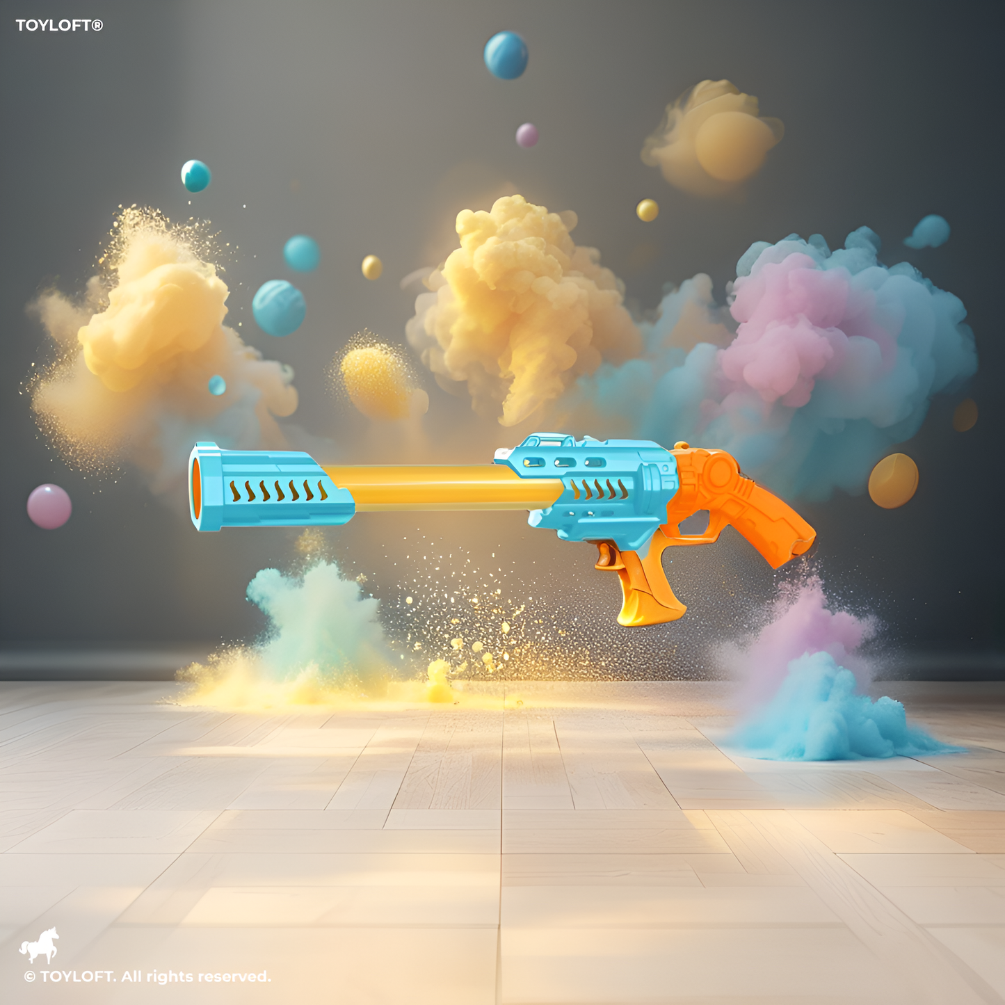 SplashJet Pro – Long-Range Water Gun Pichkari Toy with 6 to 8 Metre Range Blue LMI11418.