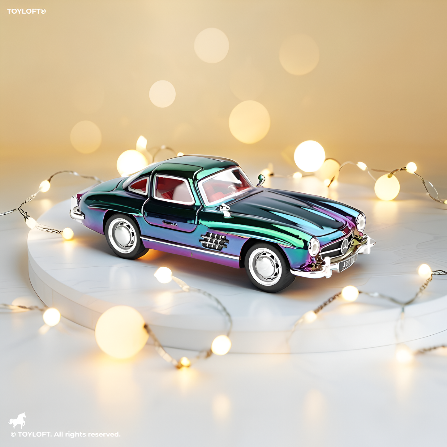 Mercedes-Benz 300SL – Diecast Alloy Metal Model Toy - Scale 1:32 Vintage Car TV5450