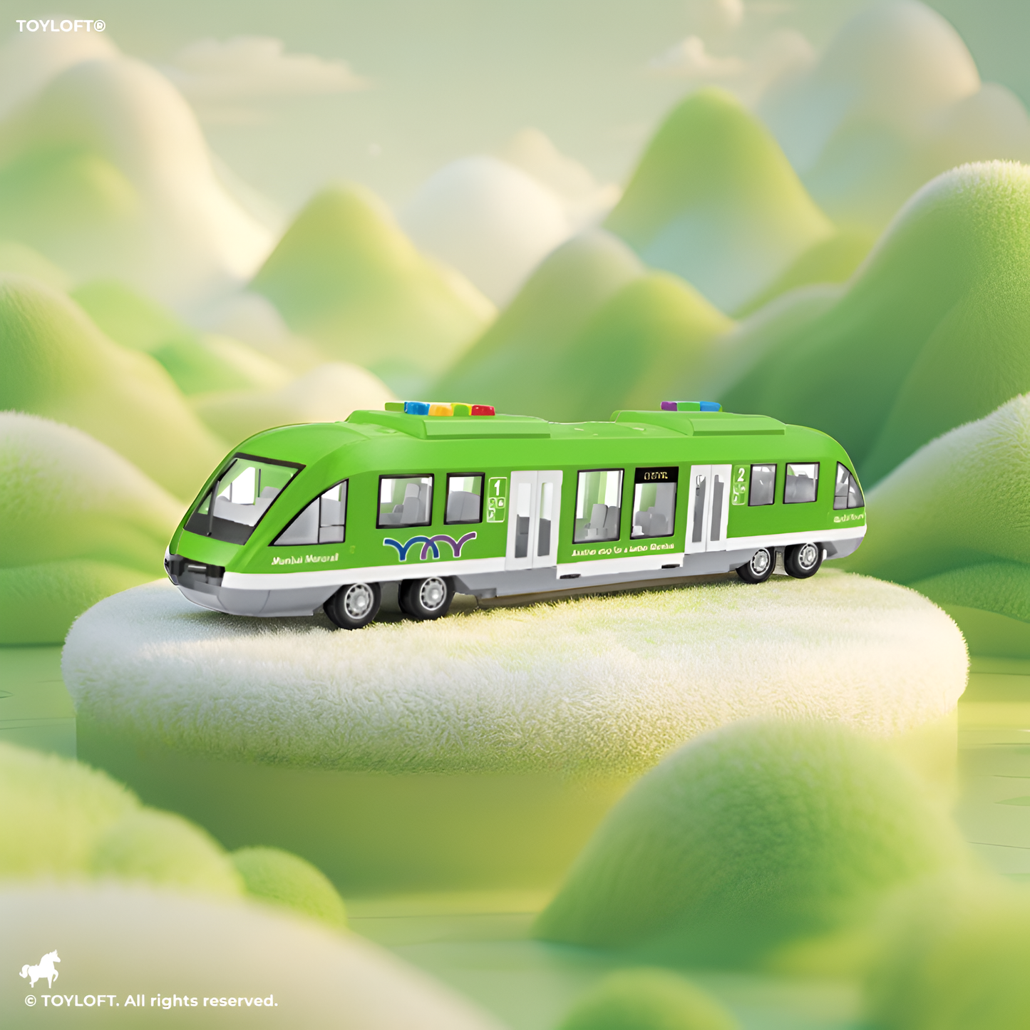 Mumbai Monorail Train Toy For Kids - Green LMI12196.