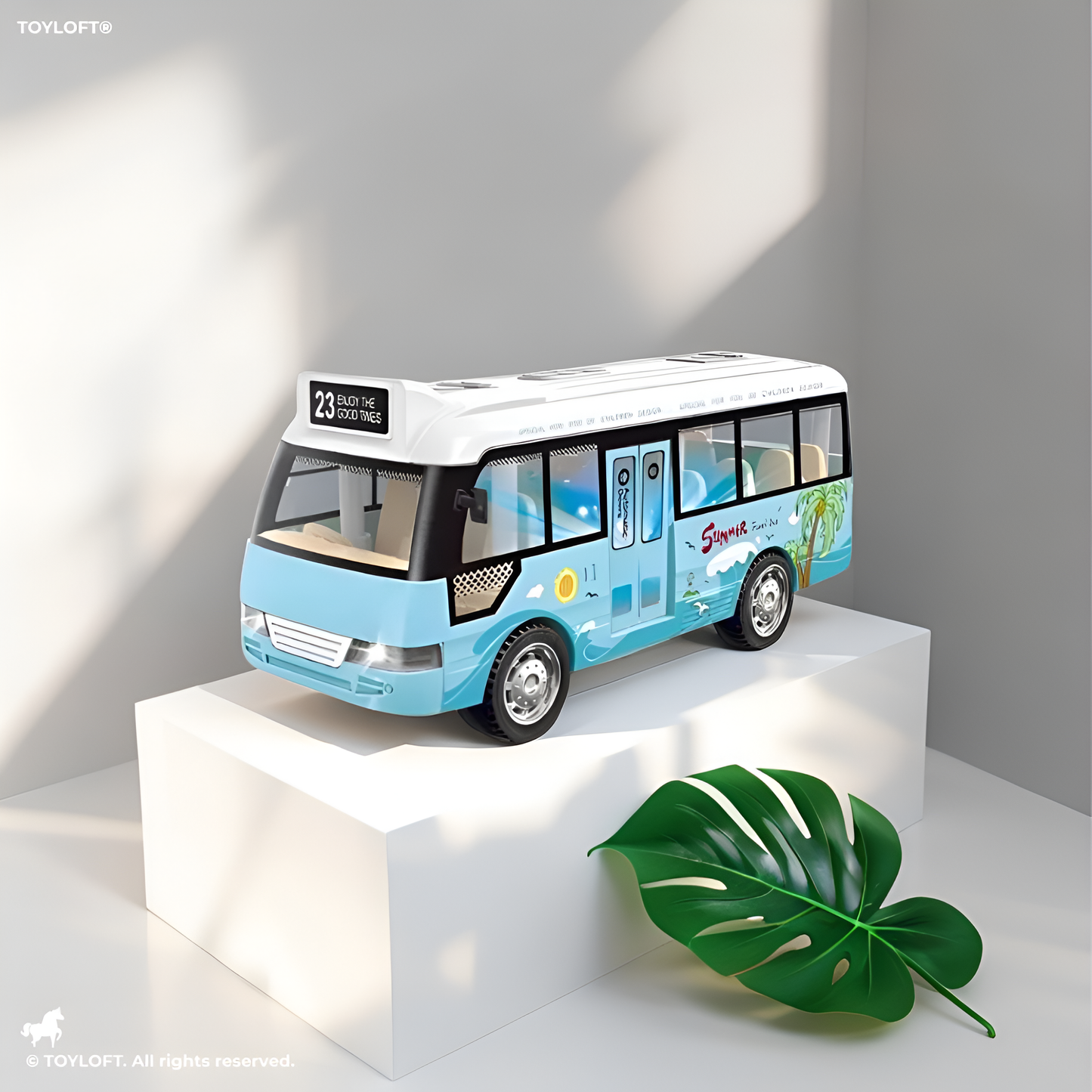 Blue - BlazeBus – Mini School Bus Toy | Diecast with Sound & Lights | Perfect for Boys & Girls - TV4948.