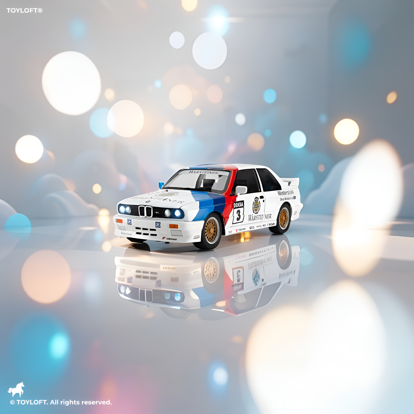 BMW E30 M3 DTM Race Car Diecast Model | Warsteiner Livery 1:24 Scale | Classic Touring Car Collectible LMI15794