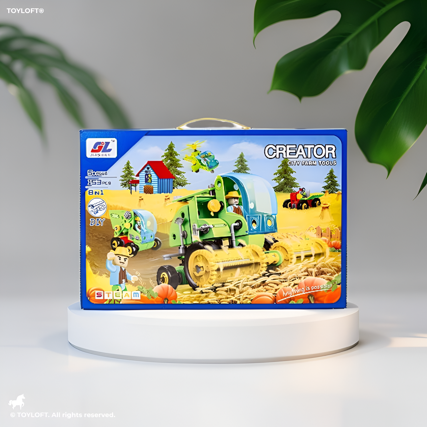 Farm Vehicle Toys Set 8 in 1 Kit Toys For Kids (L-J-85)