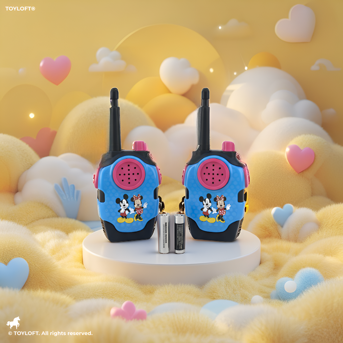 Disney Mickey & Minnie Mouse Walkie Talkies for Kids – 2-Way Radio Toy Set for Boys & Girls, Includes Batteries – Great Birthday Gift for Toddlers Ages 5+ LMI9431