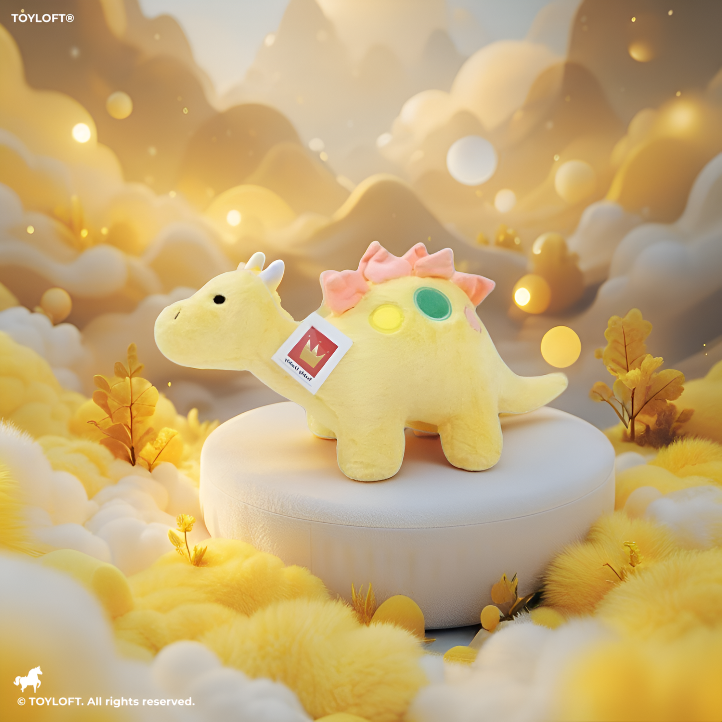 Yellow - Tyra Dragon - Premium Ultra-Soft Stuffed Plush Toy for Kids and Elegant Home Décor | 10 inches - MS14505.