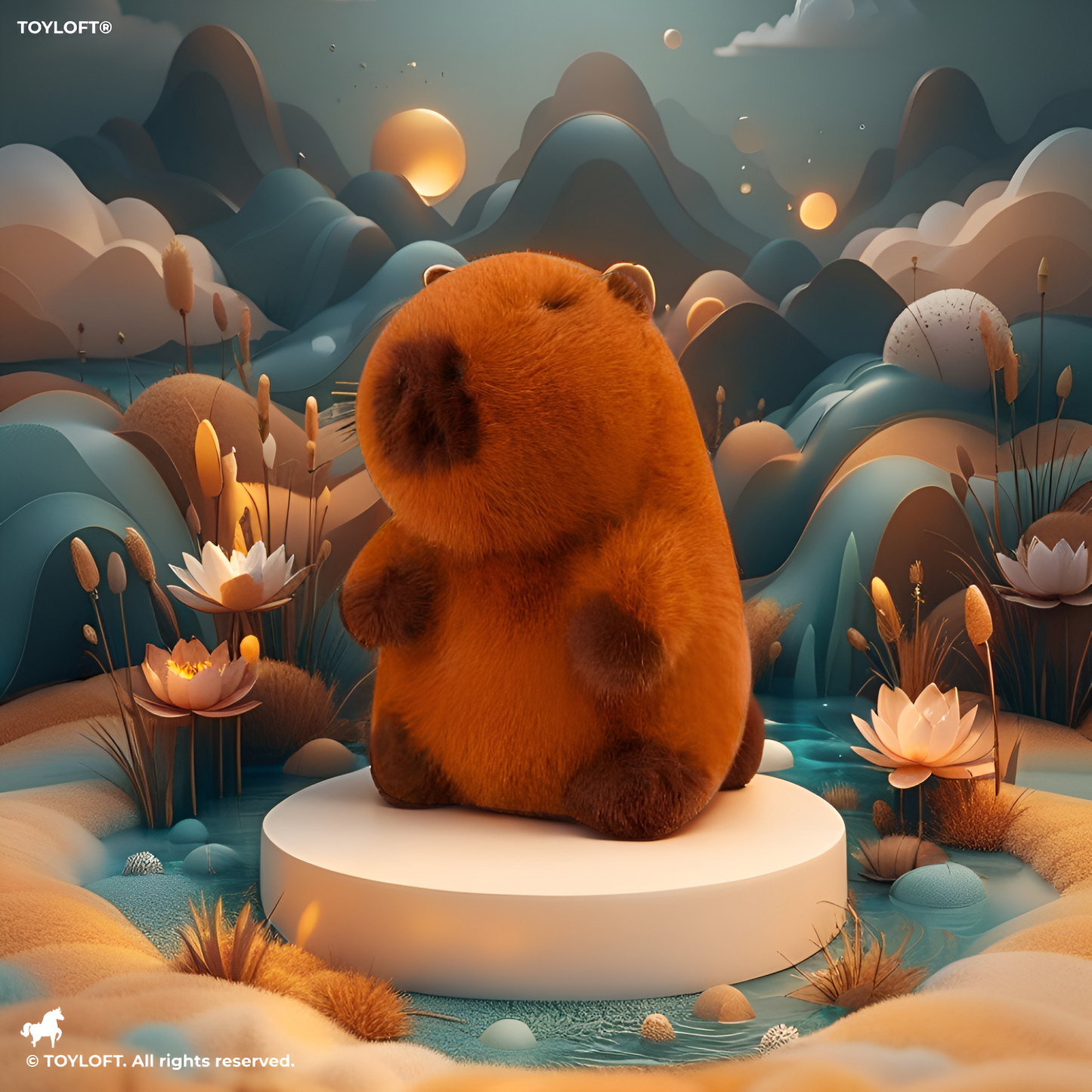 Capybara Plush Pillow – Soft, Adorable, and Comforting Large Capybara Soft Toy for Kids & Adults 7 inch - MS14473.