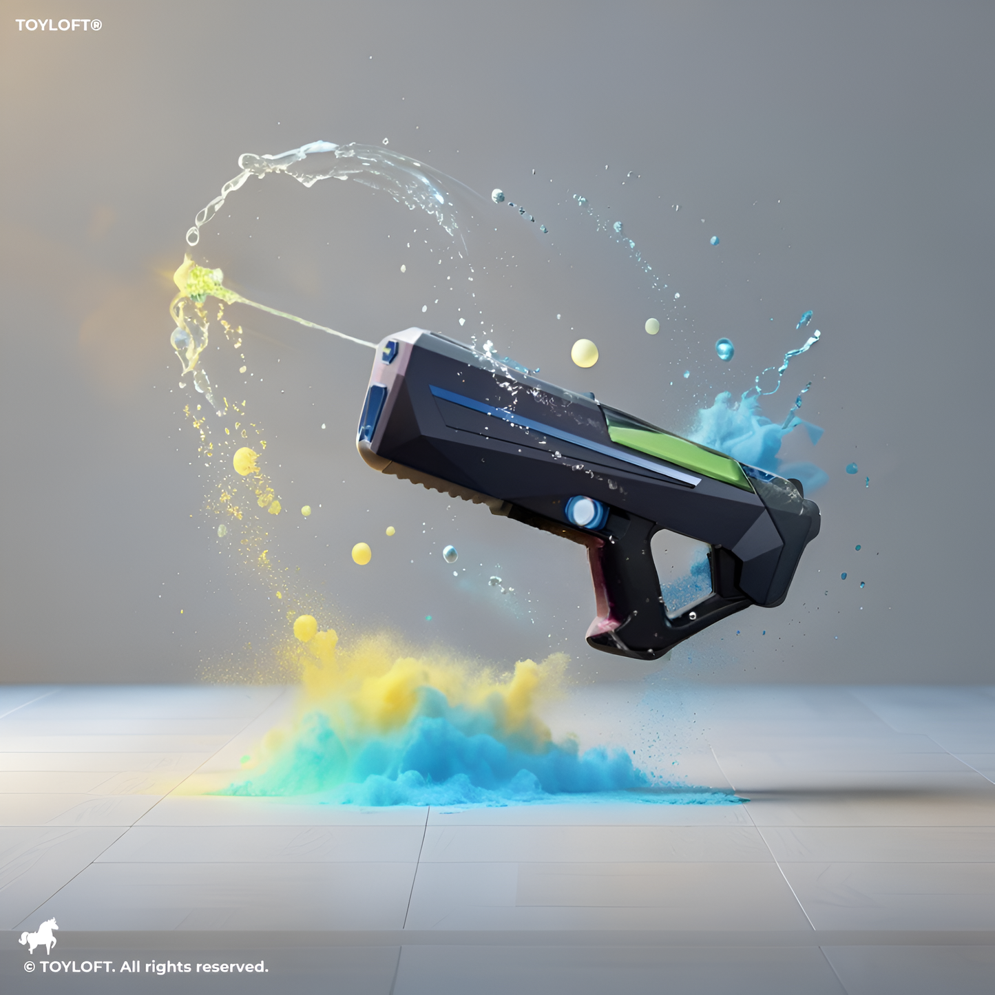 Obsidian Black - Cybergun NeonSoak - Electric Water Gun Pichkari – High-Power LED Glow Spray, Waterproof, Large Tank, 500mAh Battery – Best Holi Blaster for Kids & Adults LMI14380
