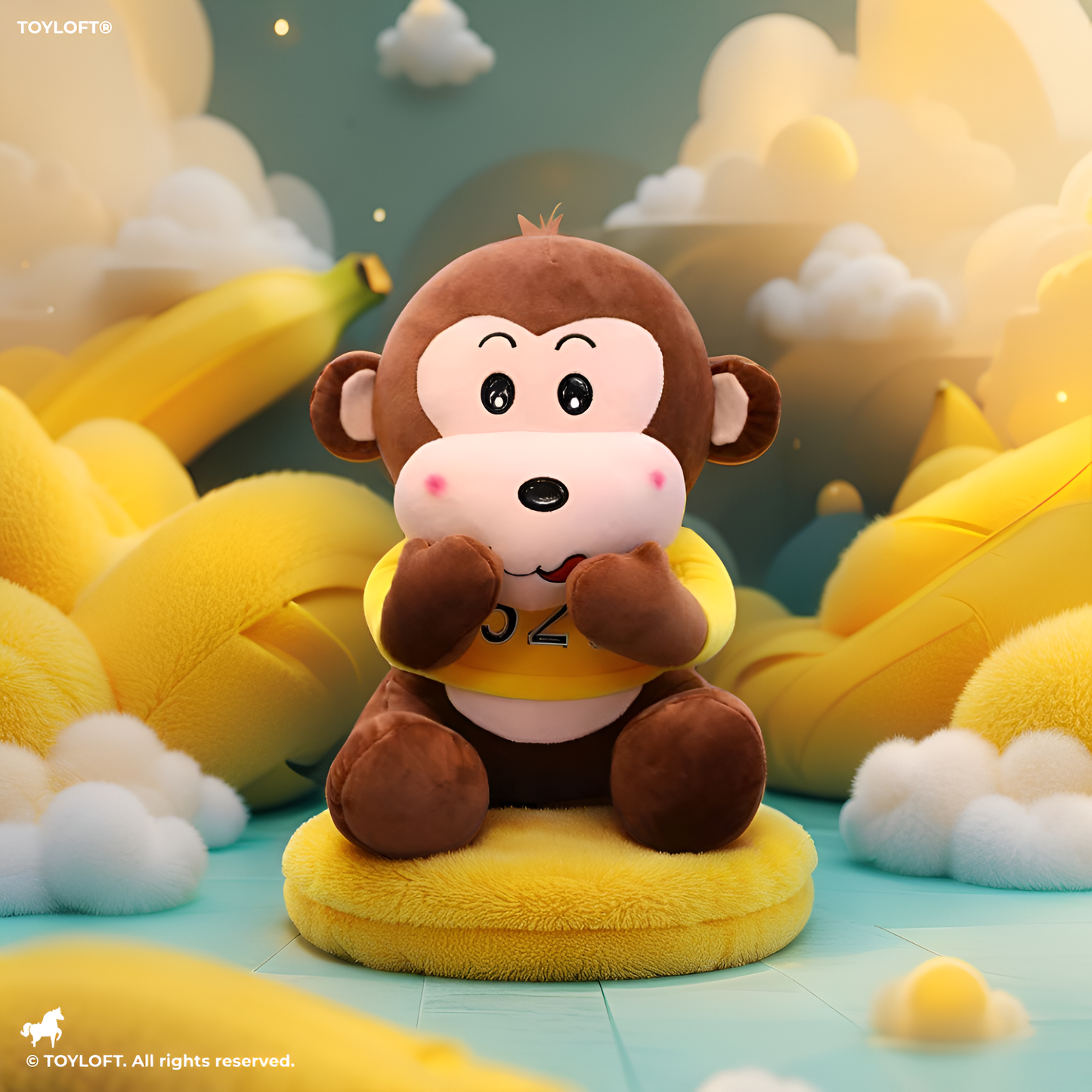 YELLOW - CheekyChimp Plush – 10 Inch Soft Monkey Stuffed Animal | Cute & Cuddly Plush Toy for Kids -MS14459