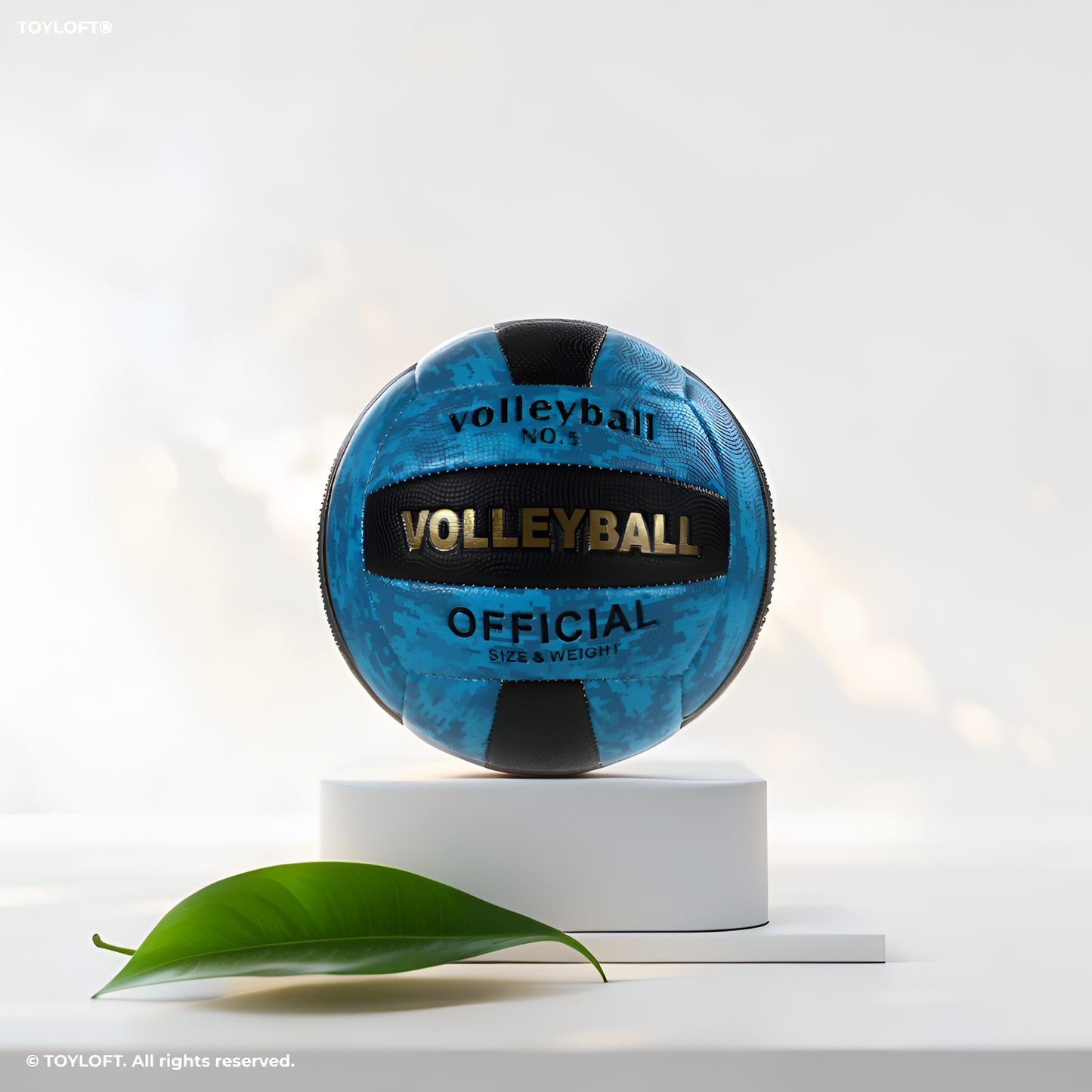 Volleyball Official Size 5 – High-Contrast Blue & Black Camo Design | Durable Indoor & Outdoor Volleyball LMI13143.