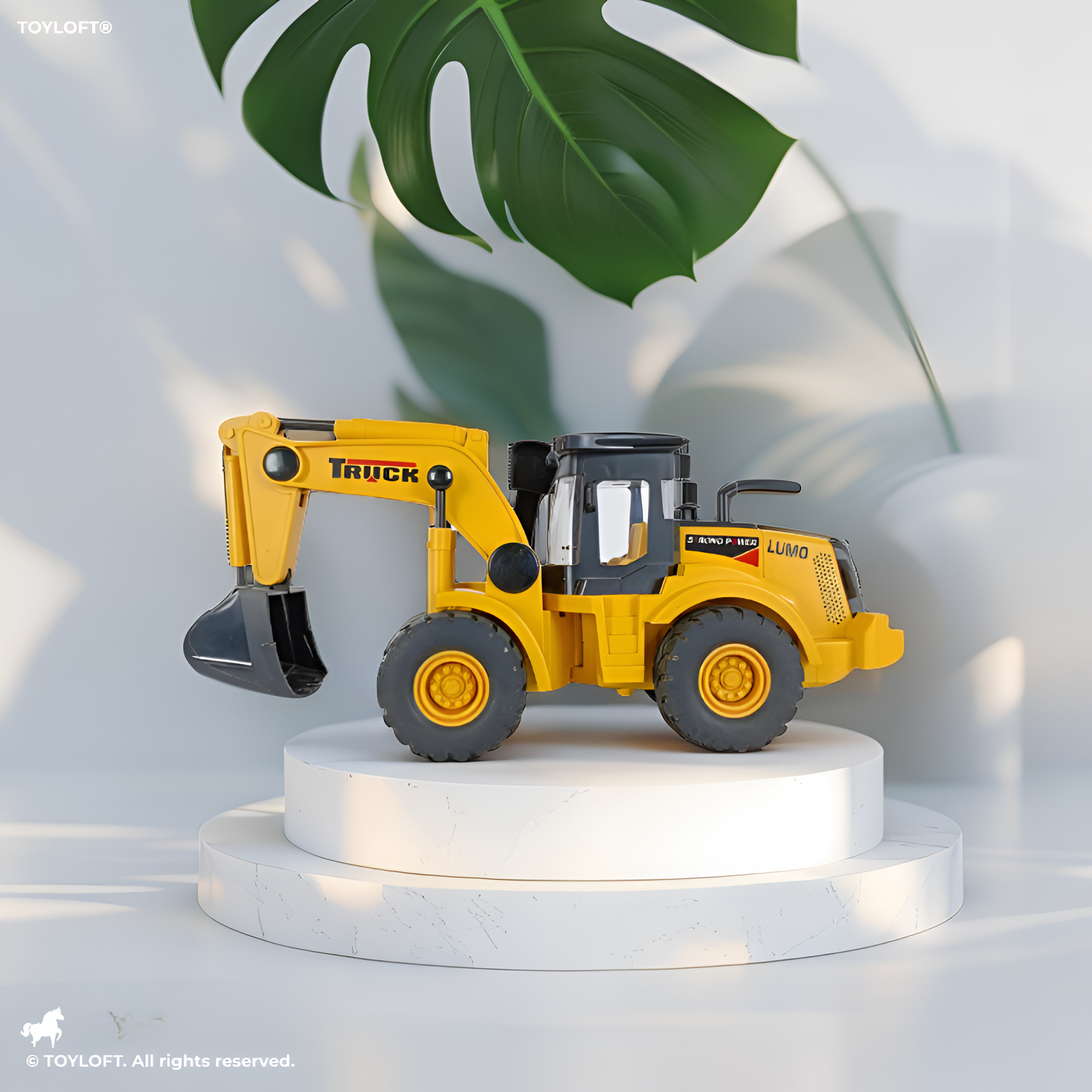 JCB Excavator Toy Truck – Pull Back Construction Vehicle for Kids LMI12254.