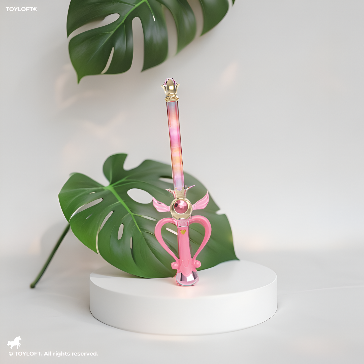 Sailor Moon Eternal Tiare & Moon Power Tiare Replica blue Gold Scepter Cosplay Prop Pink LMI15693.