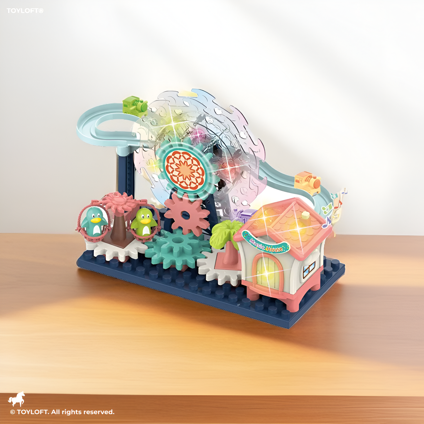 Ride Building Block Track Slide Construction Skill Development Playful Toy Game For Kids