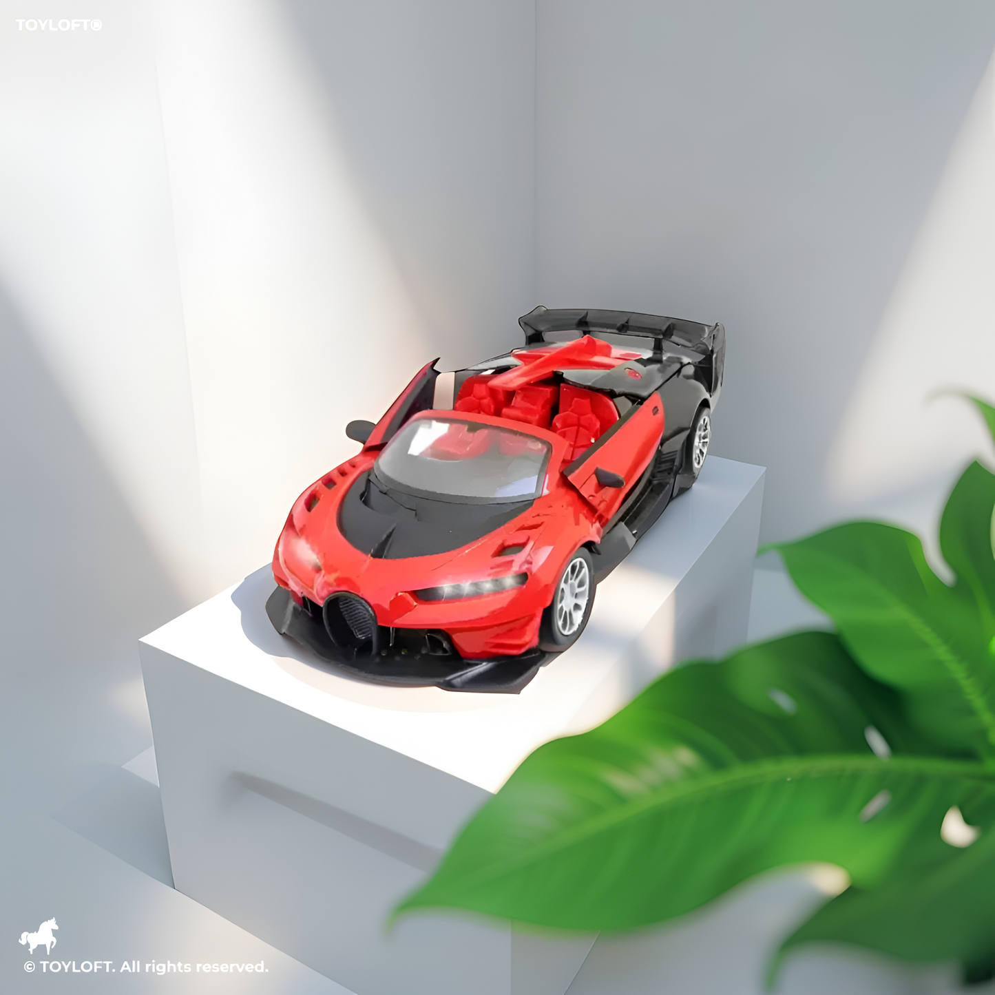 Red - Bugatti 62 – High-Speed Remote Control Stunt Racing Car for Kids - MS12767.