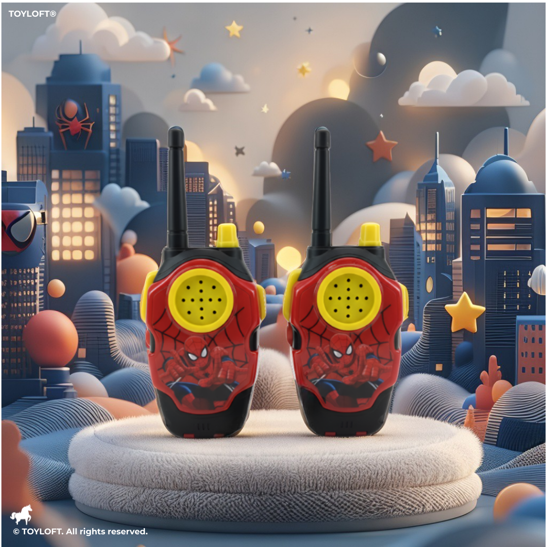 Spider-Man Walkie Talkies for Kids, 2-Way Radios with Batteries Included, 2-Player Communication Toy System for Boys & Girls Ages 5+ LMI9431