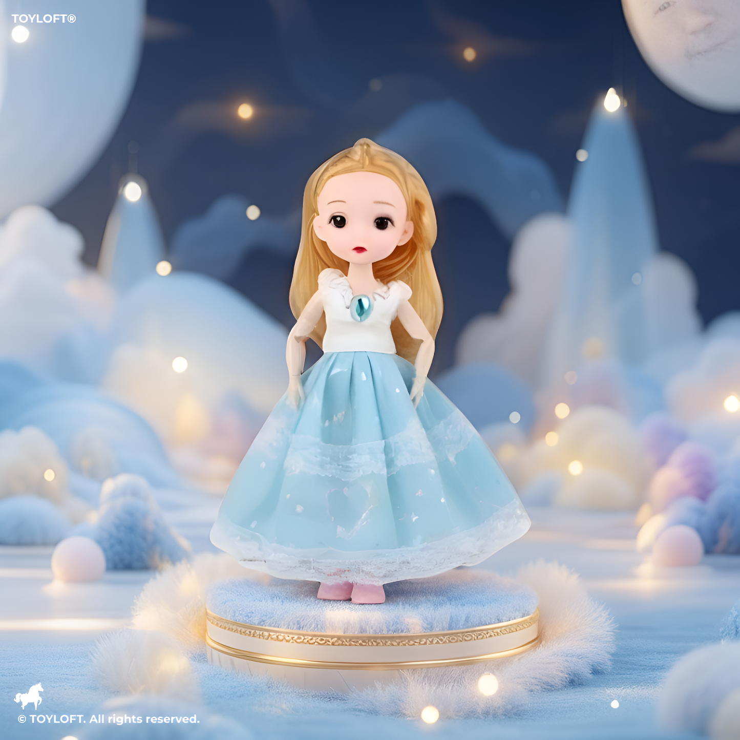 Binna Fashion Angel Doll (11-Inch) | Elegant Blue Princess Dress & Wings | Collectible Gift Toy for Girls 3+ LMI14020