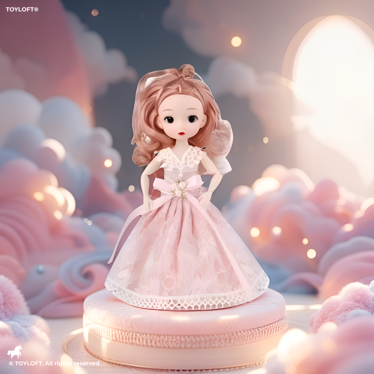 Binna Fashion Angel Doll (11-Inch) | Elegant Pink Princess Dress & Wings | Collectible Gift Toy for Girls 3+ LMI14020
