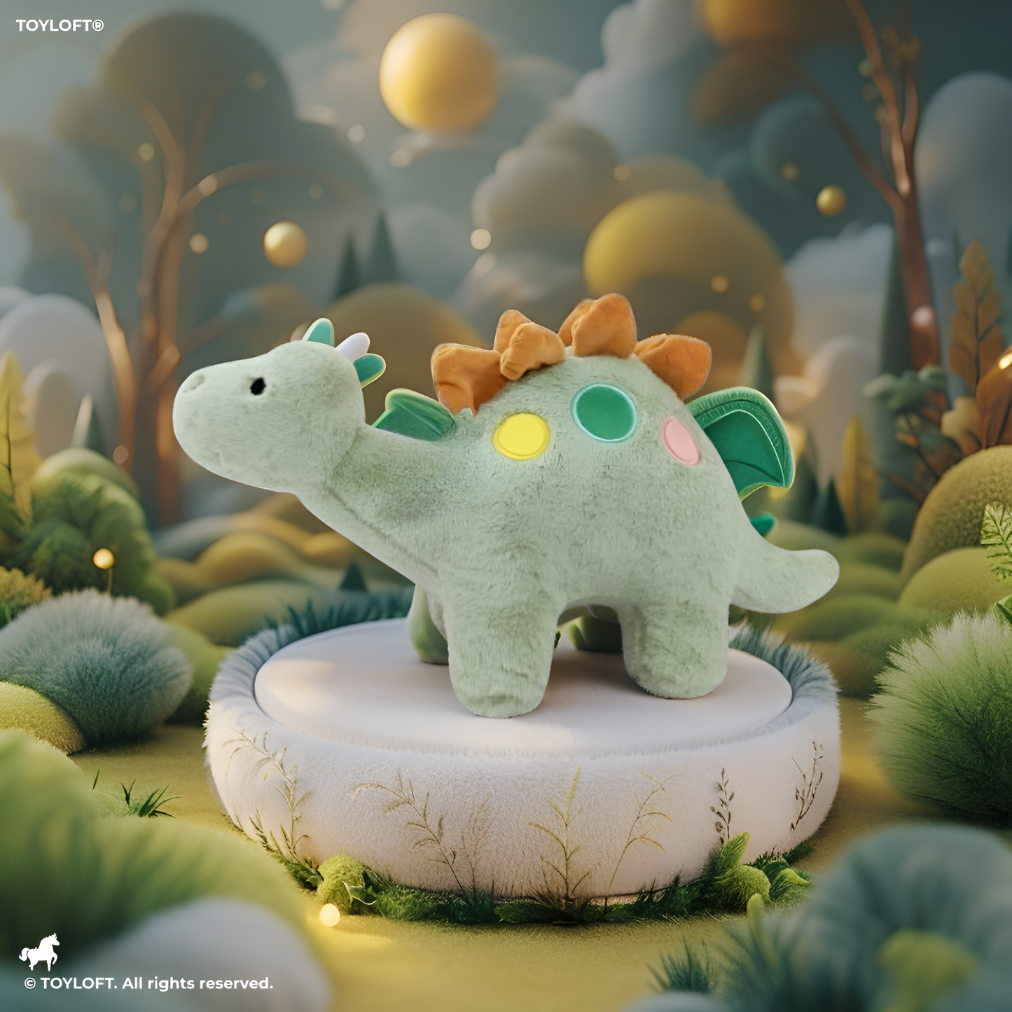 Green - Tyra Dragon - Premium Ultra-Soft Stuffed Plush Toy for Kids and Elegant Home Décor | 10 inches - MS14505.